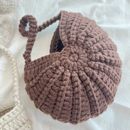 Handmade Seaside Messenger Bag - Womens Crossbody Bag with Conch Shell and Pearls - ZOOMNSTORE