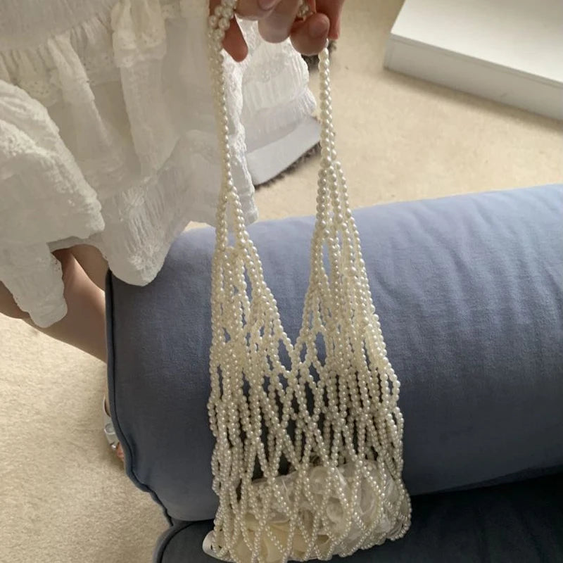 Handmade Hollow Out Shoulder Lunch Bag - Large Capacity Womens Tote  Cosmetic Bag - ZOOMNSTORE