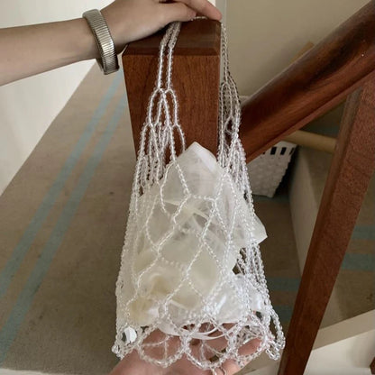 Handmade Hollow Out Shoulder Lunch Bag - Large Capacity Womens Tote  Cosmetic Bag - ZOOMNSTORE