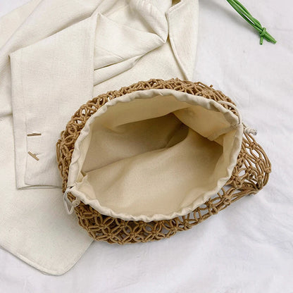 Handmade Woven Beach Bag - Boho Knitted Tote for Women - ZOOMNSTORE