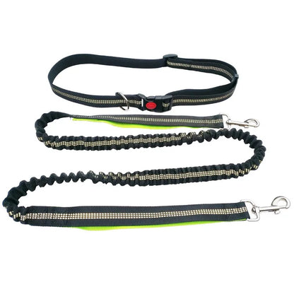 Hands-Free Dog Leash - Adjustable Waist Belt  Chest Strap for Walking Running Jogging - ZOOMNSTORE