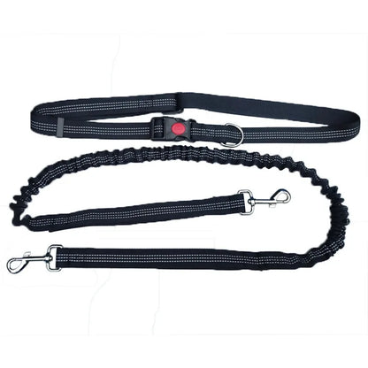 Hands-Free Dog Leash - Adjustable Waist Belt  Chest Strap for Walking Running Jogging - ZOOMNSTORE