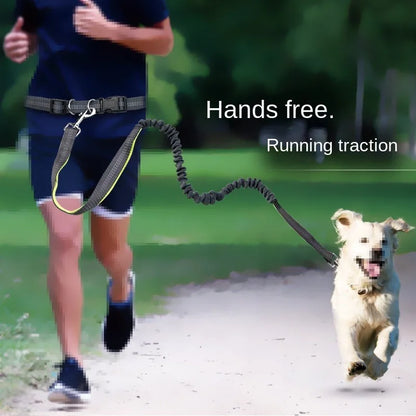 Hands-Free Dog Leash - Adjustable Waist Belt  Chest Strap for Walking Running Jogging - ZOOMNSTORE