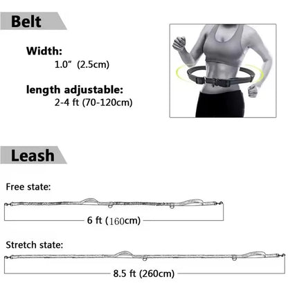 Hands-Free Dog Leash - Dual Elastic Reflective Traction Rope for Night Running - ZOOMNSTORE