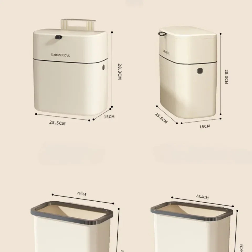 Hanging Trash Can - Stylish Kitchen  Bathroom Waste Bin with Flip Cover - ZOOMNSTORE