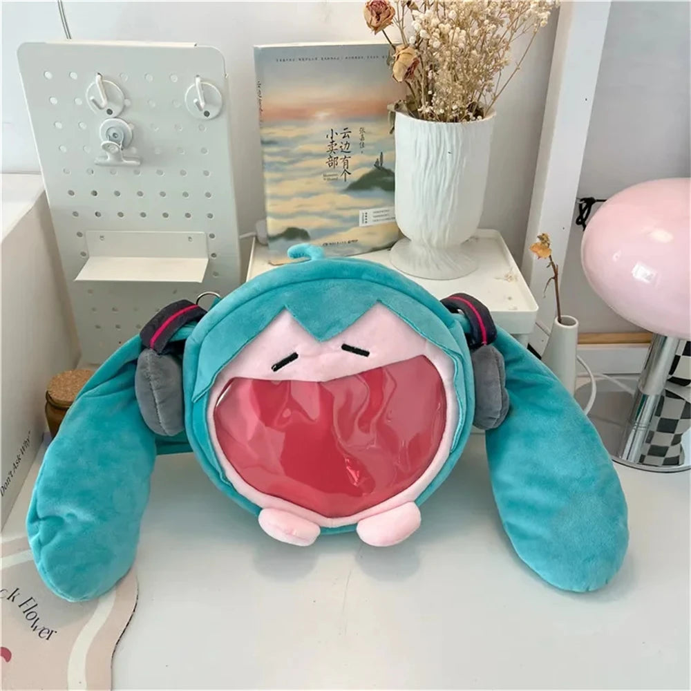Hatsune Miku Plush Shoulder Bag - Cute Anime Kawaii Backpack for Kids - ZOOMNSTORE