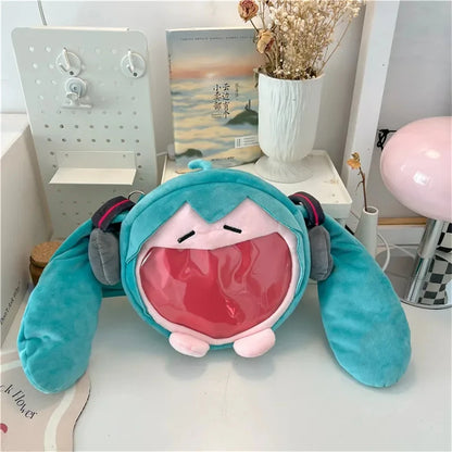 Hatsune Miku Plush Shoulder Bag - Cute Anime Kawaii Backpack for Kids - ZOOMNSTORE