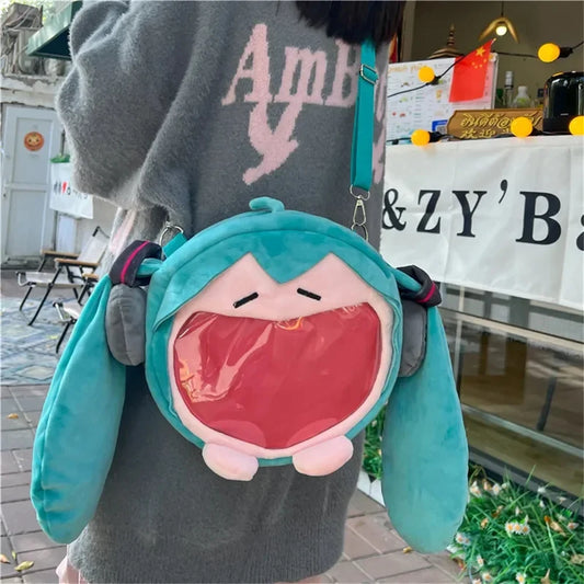 Hatsune Miku Plush Shoulder Bag - Cute Anime Kawaii Backpack for Kids - ZOOMNSTORE