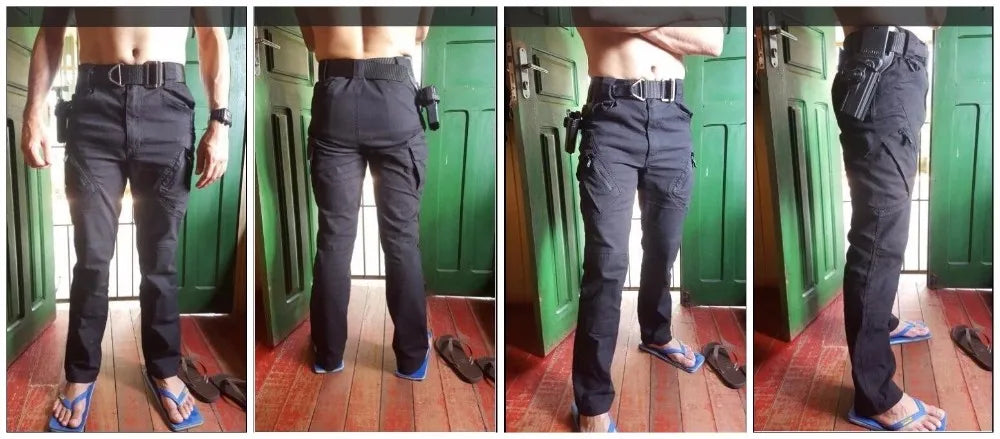 IX9 97% Cotton Men Military Tactical Cargo Pants Men SWAT Combat Army Trousers Male Casual Many Pockets Stretch Cotton Pants