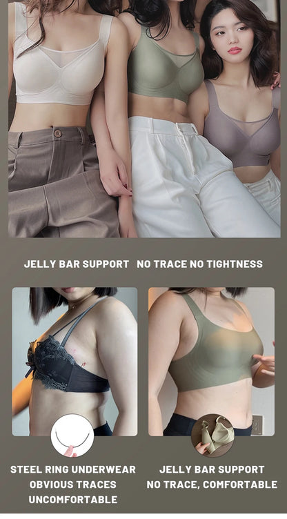 MeooLiisy C to F Cup Plus Size Tube Top Underwear Minimizer Seamless Active Bras Wireless Surper Comfortable Lingerie  XXXXL