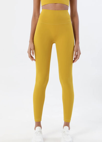 SOISOU Nylon Yoga Pants Gym Leggings Women Girl Fitness Soft Tights High Waist Elastic Breathable No T Line Sports Pants