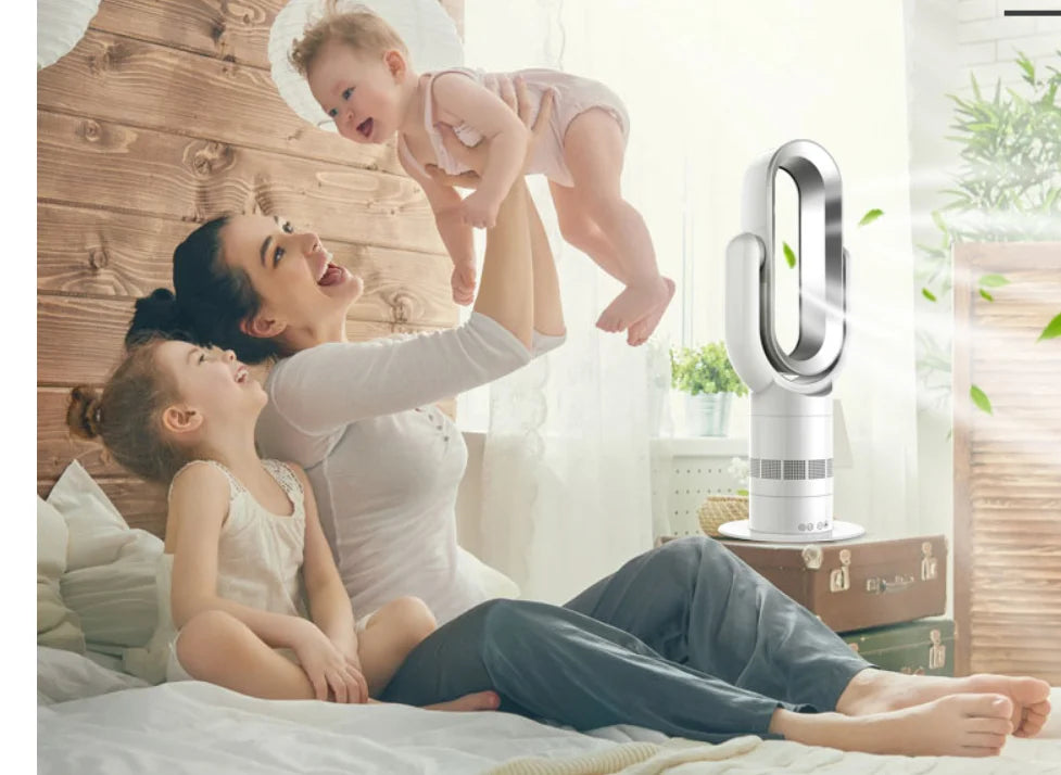 Cold and warm fan Remote Control Bladeless Cooling Fan 220V Ultra-quiet Electric Fan Air Purifier Top Quality Appointment 1-9H