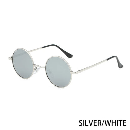 Polarized Round Sunglasses - Retro Metal Frame UV400 Protection Glasses for Driving & Fishing