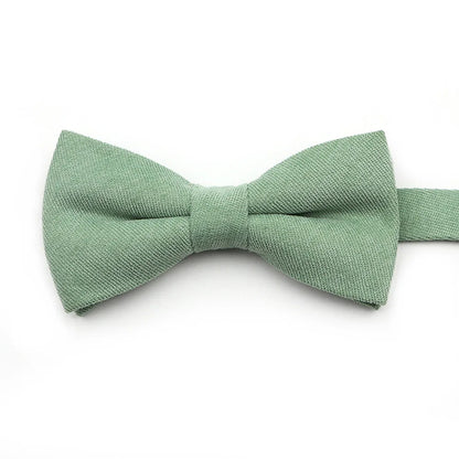Solid Color Suede Bow Tie - Classic Men  Kids Bowknot for Weddings