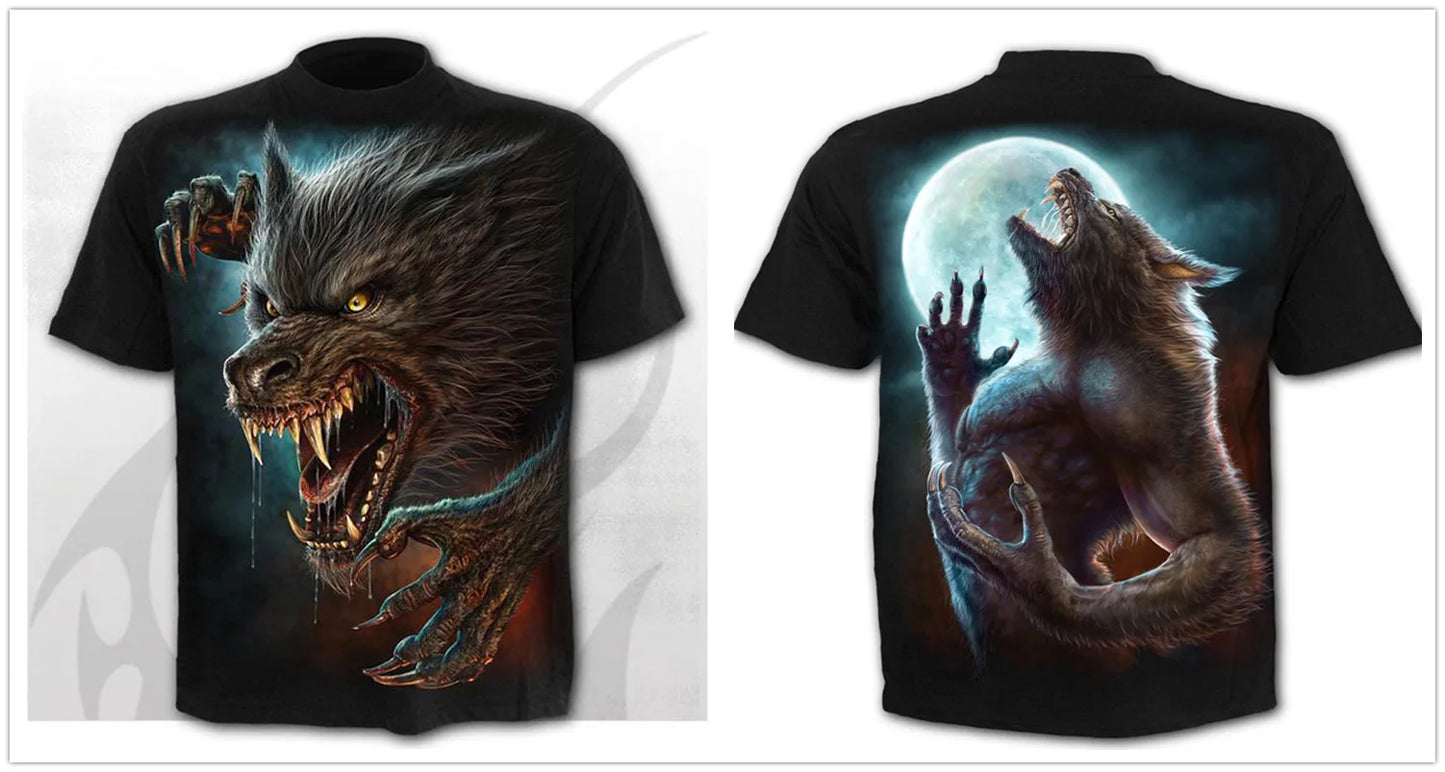 Mens 3D Skull T-Shirt - Punk Summer Streetwear Top O-neck Sizes XXS-5XL - ZOOMNSTORE