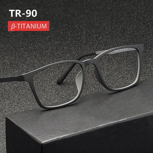 Titanium Reading Glasses - Lightweight Rectangle Frame with Blue Light Blocking
