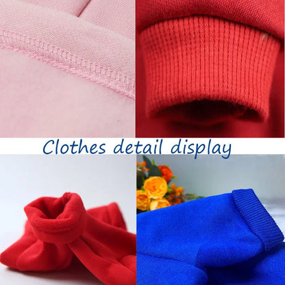 Solid Dog Jacket Coat Hoodies Sweatshirt  pet Clothes for Samll Medium Large Dogs Labrador French Bulldog Yorkshire Outfit S-9XL