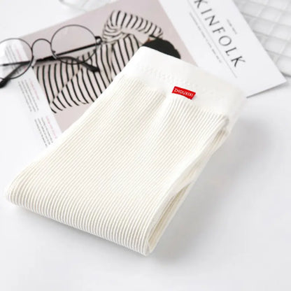 Ribbed Leggings Women - High Waist Cotton Blend Warm Winter Leggings | Casual Threaded Pants