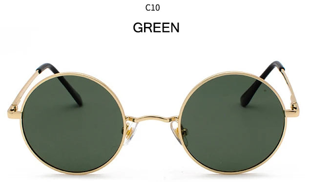 Vintage Round Sunglasses – Polarized UV Protection Metal Frame Eyewear for Men & Women