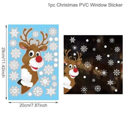 Christmas Window Stickers - Festive Holiday Window Decals & Xmas Wall Decorations 2024