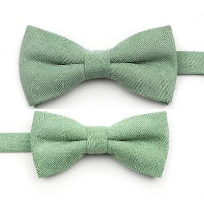 Solid Color Suede Bow Tie - Classic Men  Kids Bowknot for Weddings