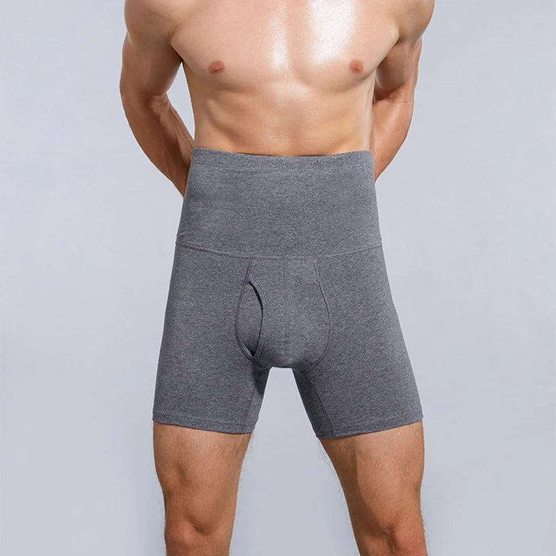 Cotton Mens Underwear Men's Boxer  Waistband Anti-Wear Leg High Waist Warm Waist Protection Sports Male Shorts Head Men Panties