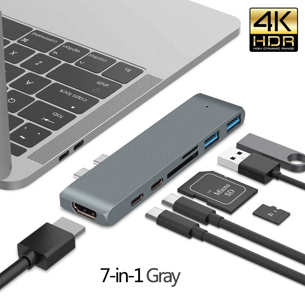 USB C Hub HDMI Adapter – Thunderbolt 3 Multiport Docking Station with 4K Output