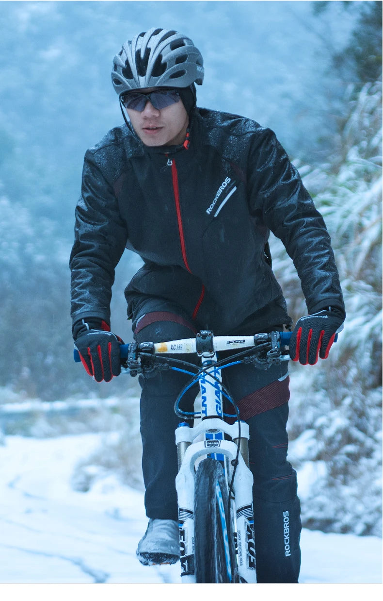 Winter Cycling Jersey - Thermal Cycling Wear Windproof Suit for Men Women | Reflective Bike Clothing