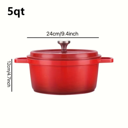 Lightweight Non-Stick Aluminum Soup Pot - Even Heat Distribution for Home  Restaurant Use - ZOOMNSTORE