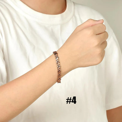 Vintage Copper Magnetic Bracelets For Women Pain Relief Pure Copper Adjustable Bio Energy Blood Pressure Accessory Bracelet