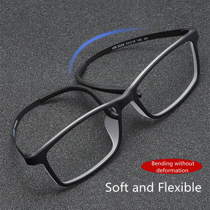 Titanium Reading Glasses - Lightweight Rectangle Frame with Blue Light Blocking