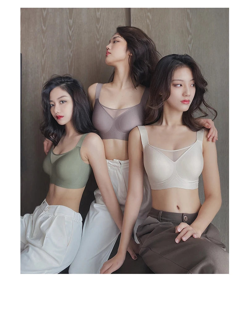 MeooLiisy C to F Cup Plus Size Tube Top Underwear Minimizer Seamless Active Bras Wireless Surper Comfortable Lingerie  XXXXL