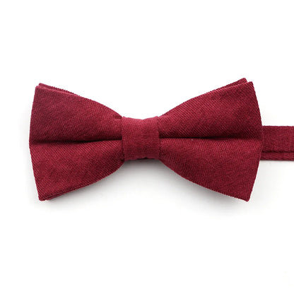 Solid Color Suede Bow Tie - Classic Men  Kids Bowknot for Weddings