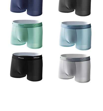 Mens Antibacterial Ice Silk Boxer Shorts - 3 Pack 5XL Underwear