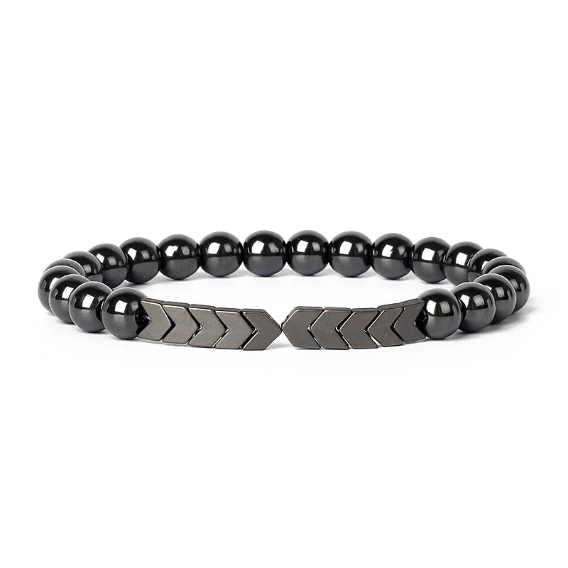Hematite Magnetic Bracelet Man Weight Loss Bracelet Natural Stone Magnetic Bracelet Slimming Woman Health Care Therapy Jewelry