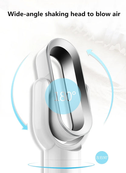 Cold and warm fan Remote Control Bladeless Cooling Fan 220V Ultra-quiet Electric Fan Air Purifier Top Quality Appointment 1-9H