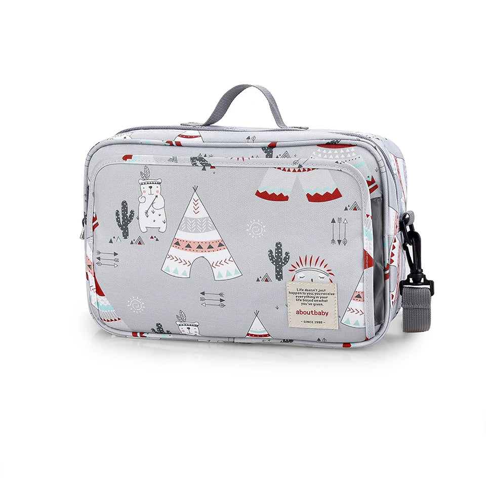 Baby Stroller Bag Waterproof Portable Outing Travel Mummy Bag Multifunction Diaper Bottle Storage Hanging Bag Pram Organizer