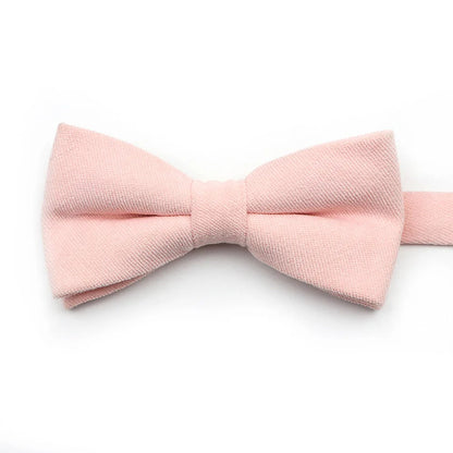 Solid Color Suede Bow Tie - Classic Men  Kids Bowknot for Weddings