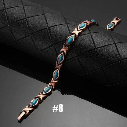 Vintage Copper Magnetic Bracelets For Women Pain Relief Pure Copper Adjustable Bio Energy Blood Pressure Accessory Bracelet