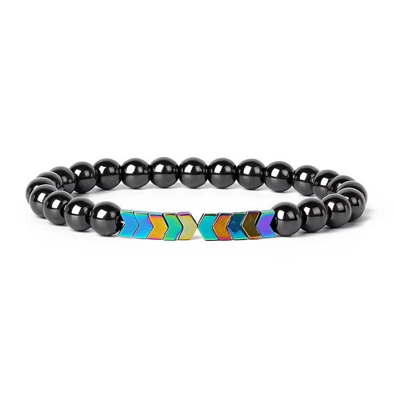 Hematite Magnetic Bracelet Man Weight Loss Bracelet Natural Stone Magnetic Bracelet Slimming Woman Health Care Therapy Jewelry