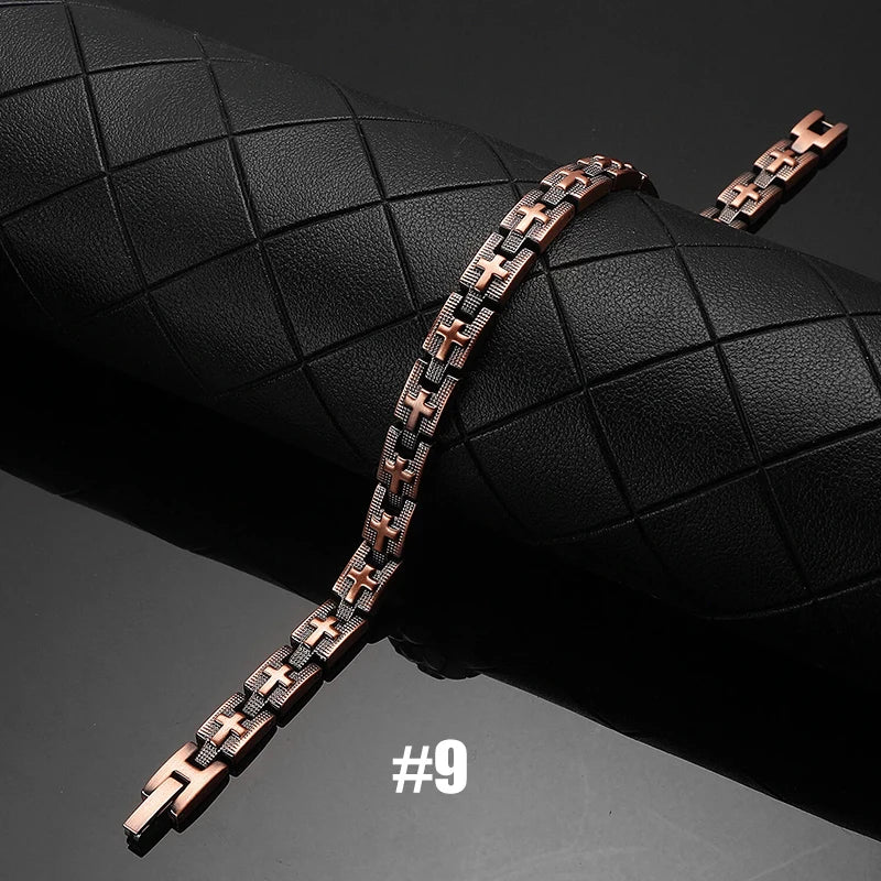 Vintage Copper Magnetic Bracelets For Women Pain Relief Pure Copper Adjustable Bio Energy Blood Pressure Accessory Bracelet