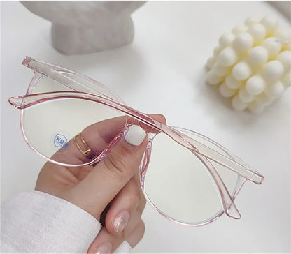 Anti Blue Light Glasses - Transparent Frames Round Eyewear for Unisex