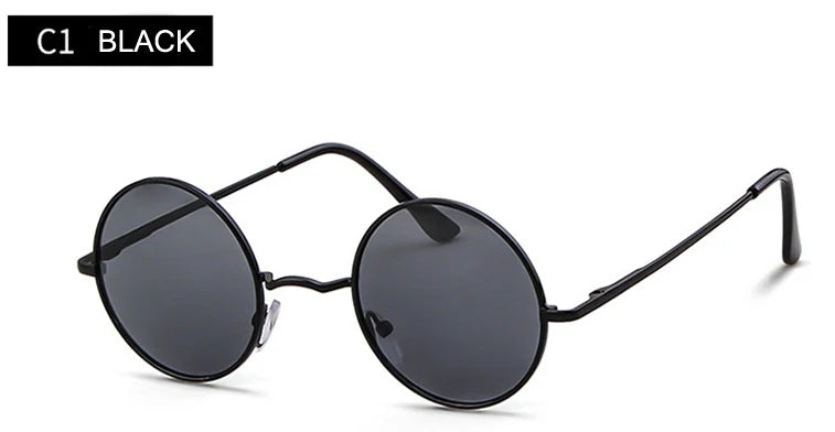 Vintage Round Sunglasses – Polarized UV Protection Metal Frame Eyewear for Men & Women