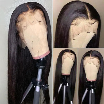 Hd Lace Frontal Wig 13x6 Lace Front Wig Human Hair Wigs - Bone Straight, Pre Plucked Hairline - ZOOMNSTORE