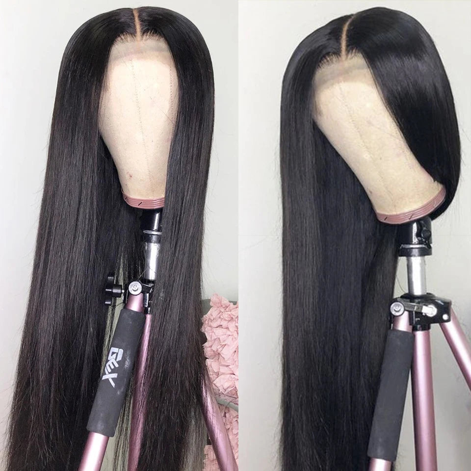 Hd Lace Frontal Wig 13x6 Lace Front Wig Human Hair Wigs - Bone Straight, Pre Plucked Hairline - ZOOMNSTORE