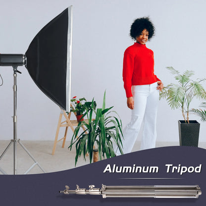 Stainless Steel Tripod 2.8m Heavy Duty Light Stand With 1/4, 3/8 Conversion Head for Studio Softbox Photographic Equipment
