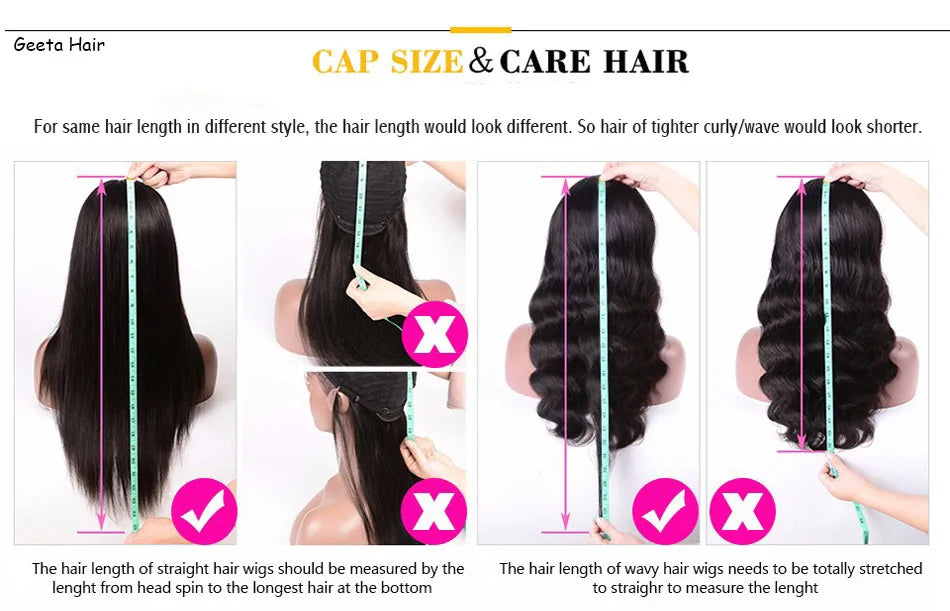 Hd Lace Frontal Wig 13x6 Lace Front Wig Human Hair Wigs - Bone Straight, Pre Plucked Hairline