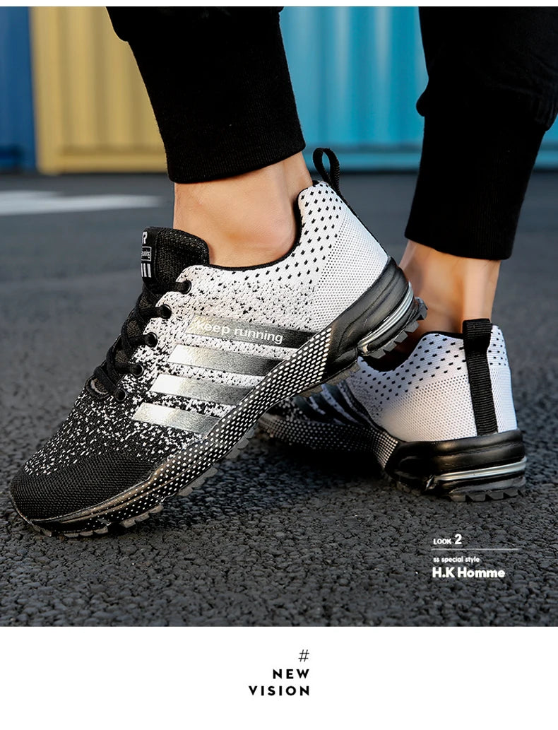 Men's Mesh Breathable Casual Shoes Non-Slip Stable Shock Absorption Lightweight Sneakers Couple Basket Homme 2020 la sportiva