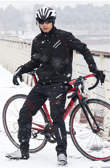 Winter Cycling Jersey - Thermal Cycling Wear Windproof Suit for Men Women | Reflective Bike Clothing