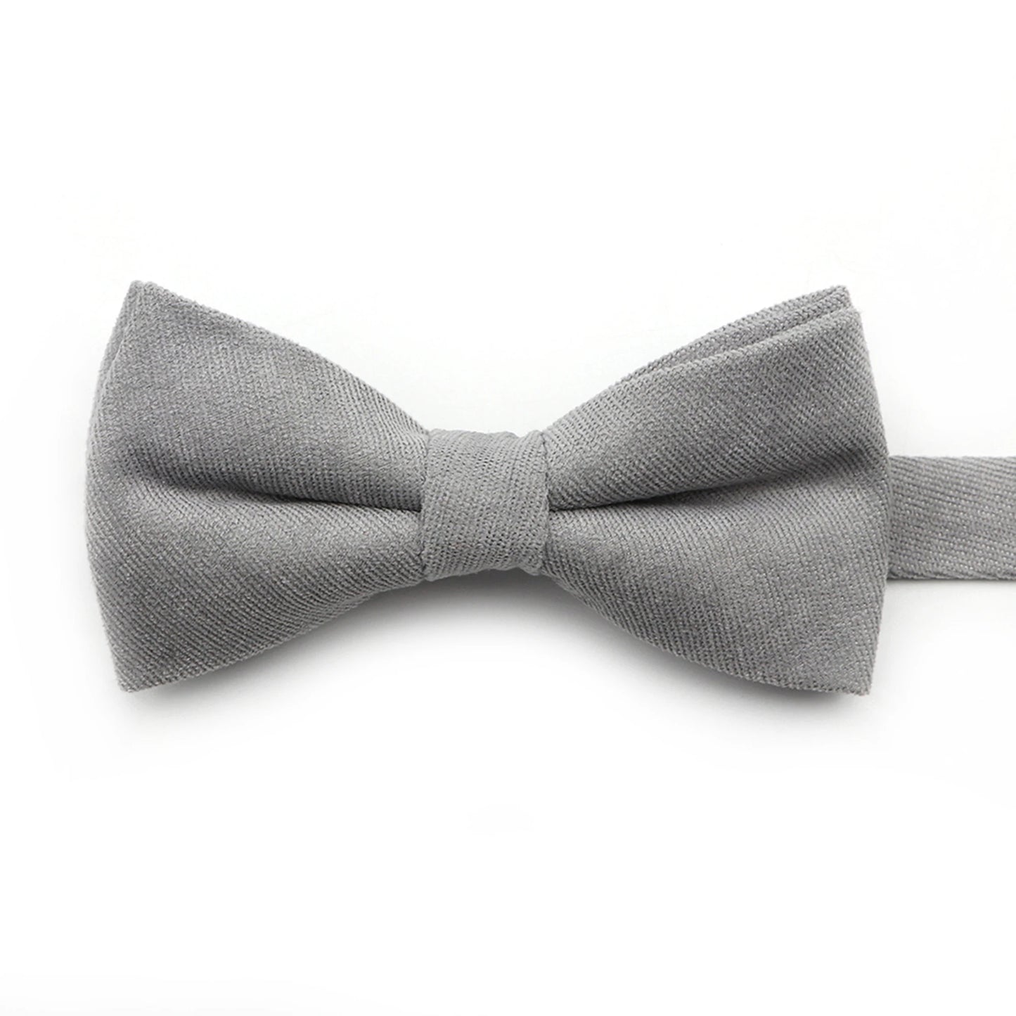 Solid Color Suede Bow Tie - Classic Men  Kids Bowknot for Weddings